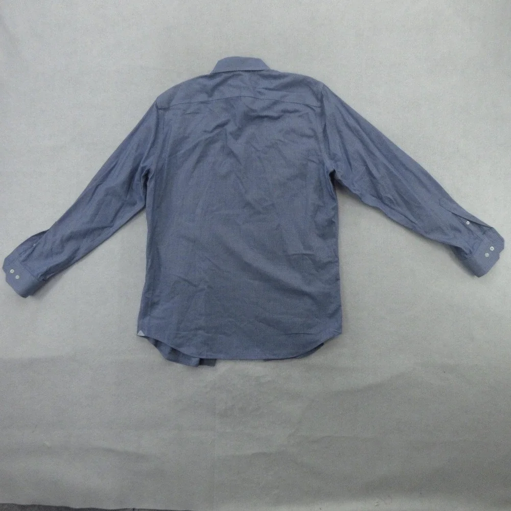 Banana Republic Shirt Mens Large Blue Grant Fit Non-Iron Stretch Dress 16-16.5